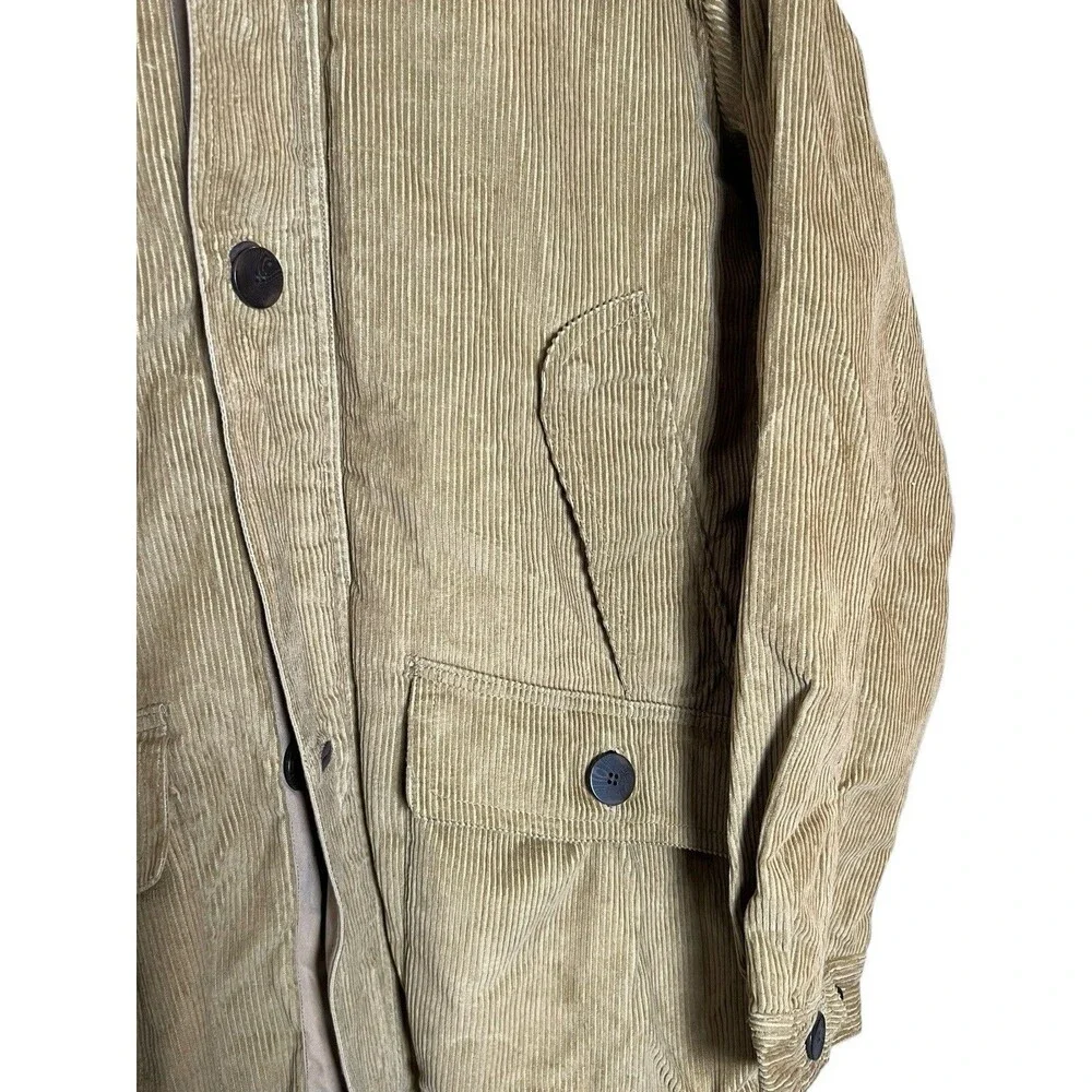 Vintage Corduroy Chore Barn Jacket‎ Mens Plaid Lined Heavyweight Denim Med IZOD